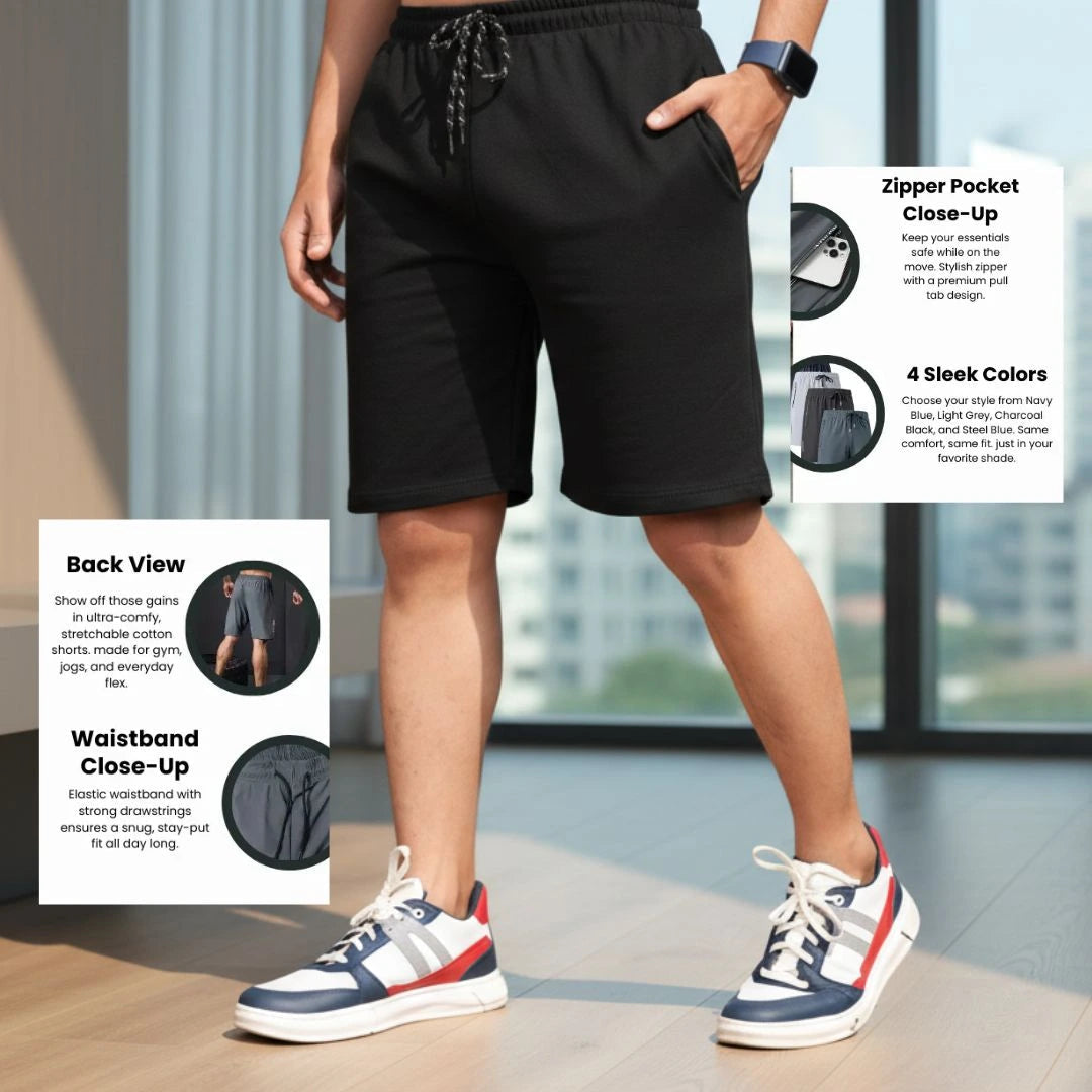 Premium Men's Casual Shorts – Pack of 4