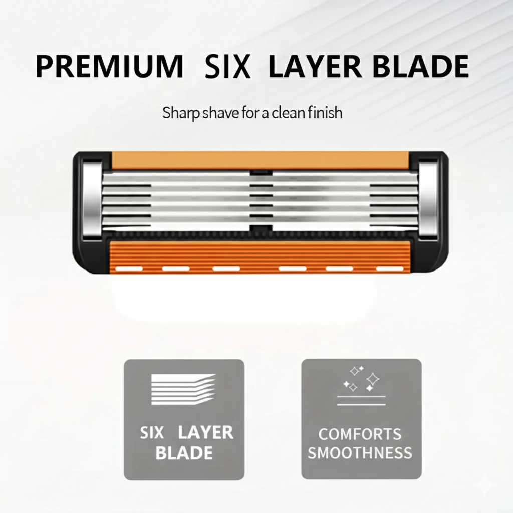 Smart Shave Pro Kit – 48 Premium Razor Refills + Free Handle