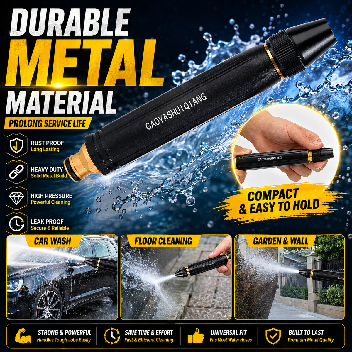High Pressure Brass Water Spray Nozzle | Buy 1 Get 1 FREE