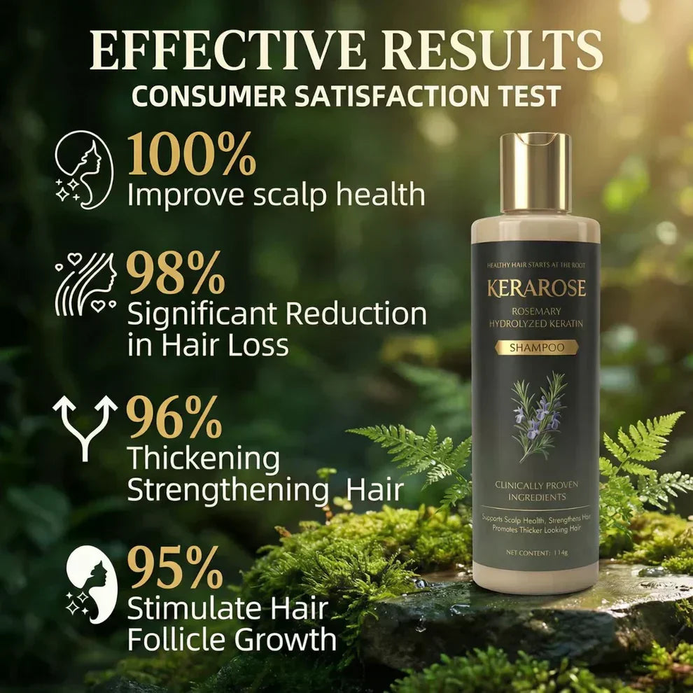 Kerarose Rosemary Hair Growth Shampoo – Rosemary + Keratin | Strengthens Hair & Supports Growth | Buy 1 Get 1 FREE