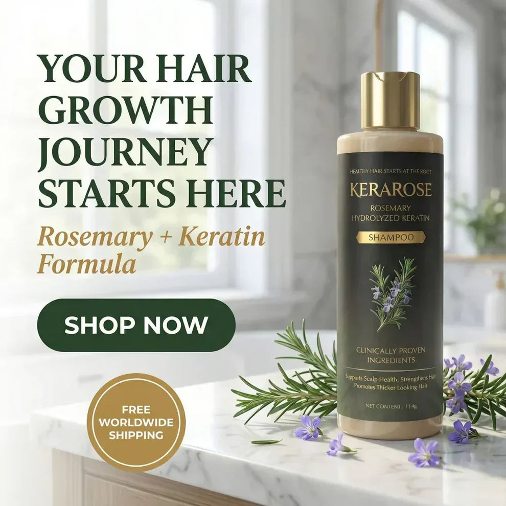 Kerarose Rosemary Hair Growth Shampoo – Rosemary + Keratin | Strengthens Hair & Supports Growth | Buy 1 Get 1 FREE