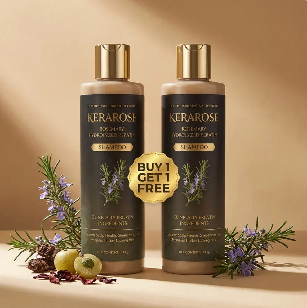 Kerarose Rosemary Hair Growth Shampoo – Rosemary + Keratin | Strengthens Hair & Supports Growth | Buy 1 Get 1 FREE