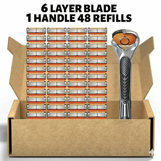 Smart Shave Pro Kit – 48 Premium Razor Refills + Free Handle